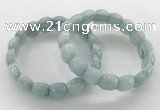 CGB3461 7.5 inches 10*14mm faceted oval imitation aquamarine bracelets