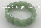 CGB3470 7.5 inches 12*17mm trapezoid green aventurine bracelets