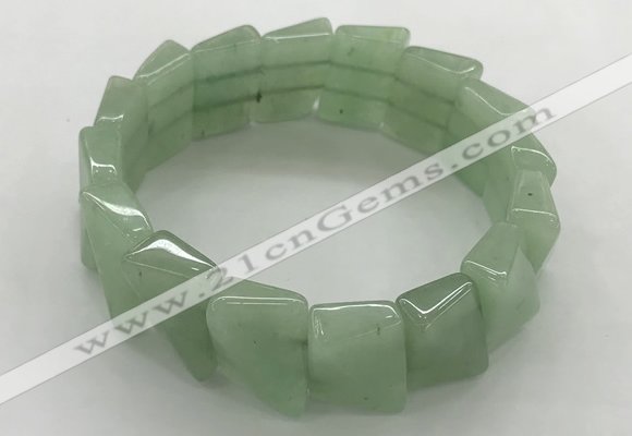 CGB3470 7.5 inches 12*17mm trapezoid green aventurine bracelets