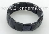 CGB3481 7.5 inches 15*20mm faceted rectangle blue goldstone bracelets