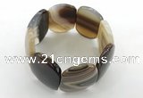 CGB3491 7.5 inches 30*40mm oval agate gemstone bracelets