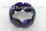 CGB3493 7.5 inches 30*40mm oval agate gemstone bracelets