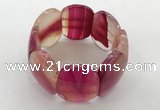 CGB3494 7.5 inches 30*40mm oval agate gemstone bracelets