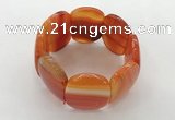 CGB3495 7.5 inches 30*40mm oval agate gemstone bracelets