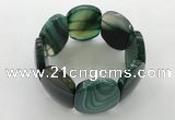 CGB3496 7.5 inches 30*40mm oval agate gemstone bracelets