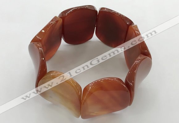 CGB3503 7.5 inches 30*40mm oval agate bracelets wholesale