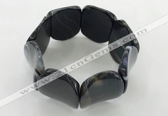 CGB3505 7.5 inches 30*40mm oval agate bracelets wholesale