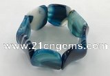 CGB3506 7.5 inches 30*40mm oval agate bracelets wholesale