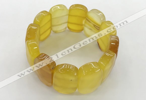 CGB3510 7.5 inches 18*30mm faceted oval agate bracelets