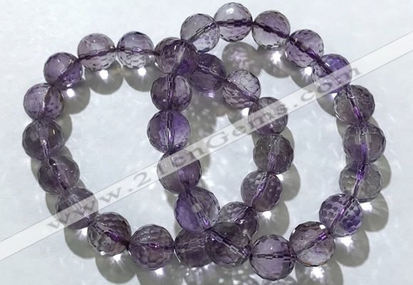 CGB4018 7.5 inches 11mm faceted round ametrine beaded bracelets