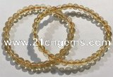 CGB4027 7.5 inches 6mm round citrine beaded bracelets wholesale