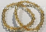 CGB4028 7.5 inches 7mm round citrine beaded bracelets wholesale