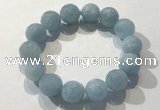 CGB4039 7.5 inches 13mm faceted round aquamarine beaded bracelets