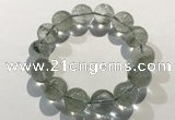 CGB4046 7.5 inches 13mm round green phantom quartz beaded bracelets