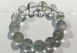 CGB4050 7.5 inches 18mm round green phantom quartz beaded bracelets