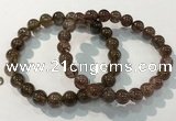 CGB4094 7.5 inches 9mm round rutilated quartz beaded bracelets