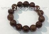 CGB4100 7.5 inches 16mm round rutilated quartz beaded bracelets