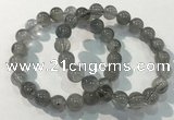 CGB4104 7.5 inches 10mm round rutilated quartz beaded bracelets