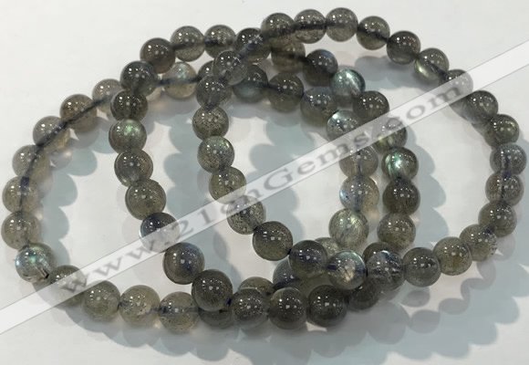 CGB4110 7.5 inches 7mm round labradorite beaded bracelets