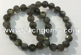 CGB4113 7.5 inches 10mm round labradorite beaded bracelets