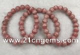 CGB4123 7.5 inches 8.5mm - 9mm round rhodochrosite beaded bracelets