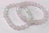 CGB4501 7.5 inches 9mm - 10mm round white moonstone beaded bracelets