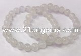 CGB4506 7.5 inches 9mm round white moonstone beaded bracelets