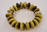 CGB451 8.5 inches 10*19mm rondelle yellow tiger eye gemstone bracelet wholesale