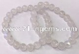 CGB4510 7.5 inches 8mm - 9mm round white moonstone beaded bracelets