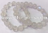 CGB4514 7.5 inches 12mm round white moonstone beaded bracelets