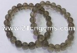 CGB4521 7.5 inches 8mm round grey moonstone beaded bracelets