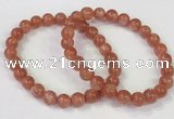 CGB4533 7.5 inches 8mm round golden sunstone beaded bracelets