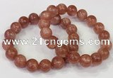 CGB4535 7.5 inches 12mm round golden sunstone beaded bracelets