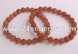 CGB4543 7.5 inches 8mm round golden sunstone beaded bracelets