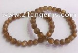 CGB4564 7.5 inches 8mm round golden sunstone beaded bracelets