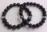 CGB4577 7.5 inches 10mm round black sunstone beaded bracelets