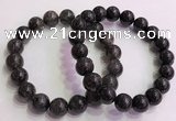 CGB4578 7.5 inches 12mm round black sunstone beaded bracelets
