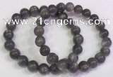 CGB4582 7.5 inches 9mm - 10mm round black sunstone beaded bracelets