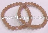 CGB4586 7.5 inches 7mm round sunstone beaded bracelets