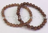 CGB4600 6mm - 7mm round golden rutilated quartz beaded bracelets