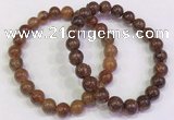 CGB4601 8mm - 9mm round golden rutilated quartz beaded bracelets