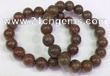 CGB4603 12mm - 13mm round golden rutilated quartz beaded bracelets