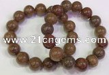 CGB4604 13mm - 14mm round golden rutilated quartz beaded bracelets