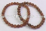 CGB4606 6mm - 7mm round golden rutilated quartz beaded bracelets