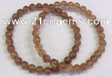 CGB4612 6mm - 7mm round golden rutilated quartz beaded bracelets