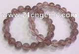 CGB4633 10mm round red rutilated quartz beaded bracelets