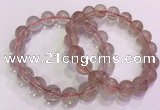 CGB4634 12mm - 13mm round red rutilated quartz beaded bracelets