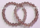 CGB4637 7mm - 8mm round red rutilated quartz beaded bracelets