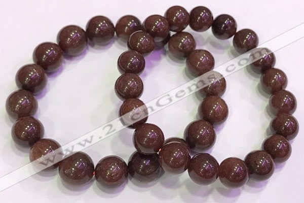 CGB4647 10mm - 11mm round red rutilated quartz beaded bracelets