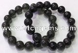 CGB4654 12mm round black rutilated quartz beaded bracelets